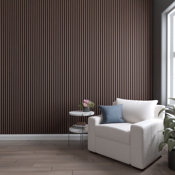 Ekena Millwork AcoustixPro Noise Cancelling Half Round Small Slat Wall Panel - SWA0625X0500HREP