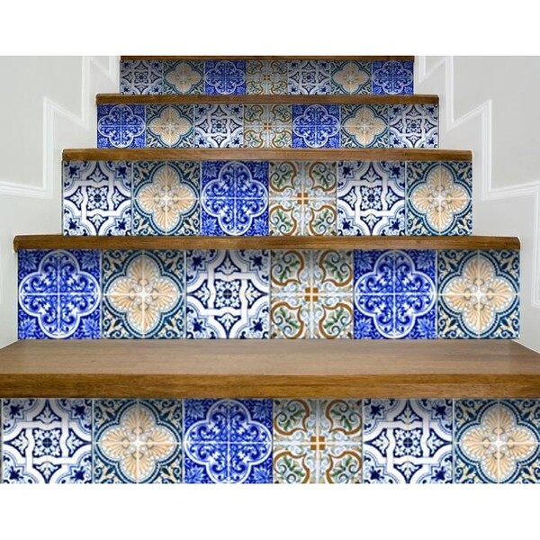 Homeroots 4 x 4 in. Bella Mix Mosaic Yellow Removable Peel & Stick Tiles - 400250