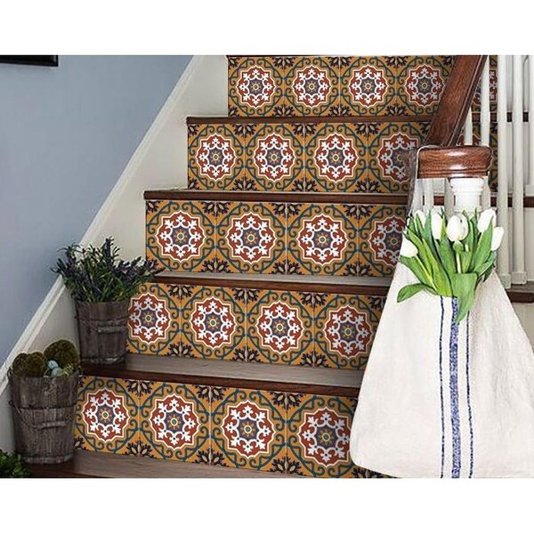 Homeroots 4 x 4 in. Old World Ole Brown Peel & Stick Tiles - 400000