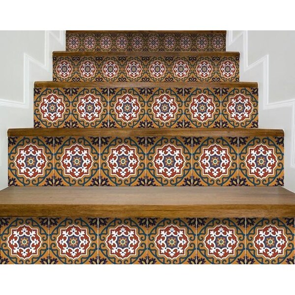 Homeroots 6 x 6 in. Old World Ole Brown Peel & Stick Tiles - 400002