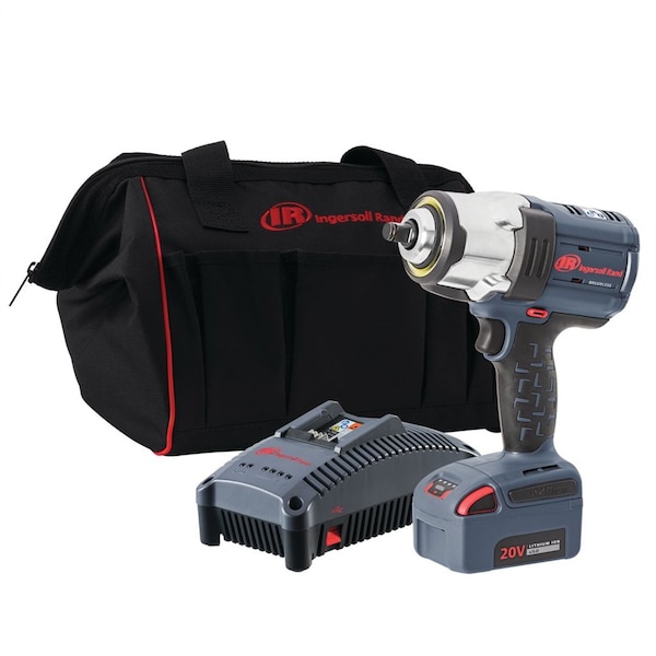 Ingersoll-Rand Impact Wrench 1/2 in. Drive IQV20 High Torque w/ (1) Battery Kit - IRTW7152-K12