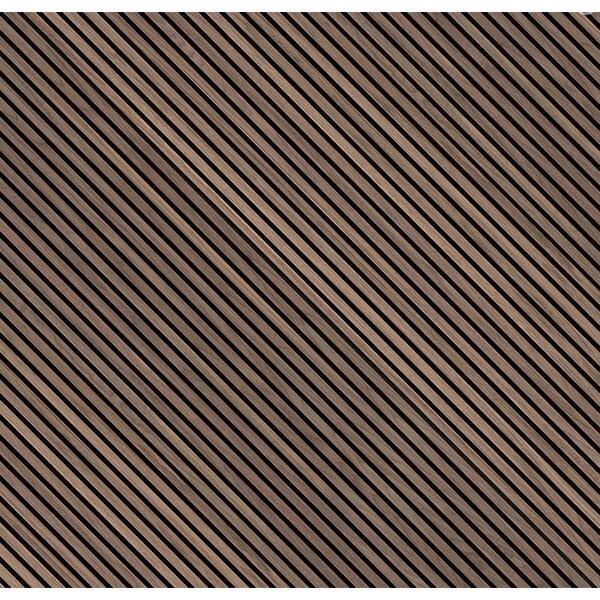 Msi 9.5 x 120 3D Tawny Fluted Wood Slat Acoustic Sound Absorbing Wall Paneling, 176PK - ZOR-MD-0643P