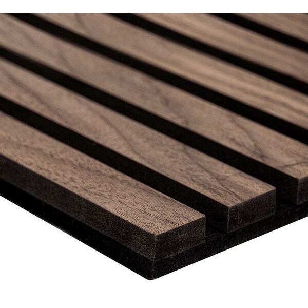 Msi 9.5 x 120 3D Tawny Fluted Wood Slat Acoustic Sound Absorbing Wall Paneling, 176PK - ZOR-MD-0643P