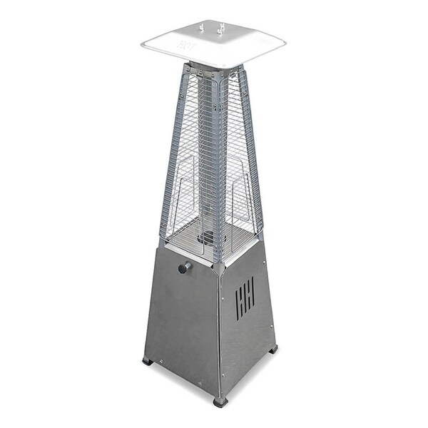 Hiland Glass Tube Table Top Patio Heater in Stainless Steel - HLDS032-GTTSS