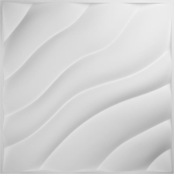 Ekena Millwork 19 5/8in. W x 19 5/8in. H Modern Wave EnduraWall Decorative 3D Wall Panel, White, 20PK - WP20X20MWWH-CASE-20