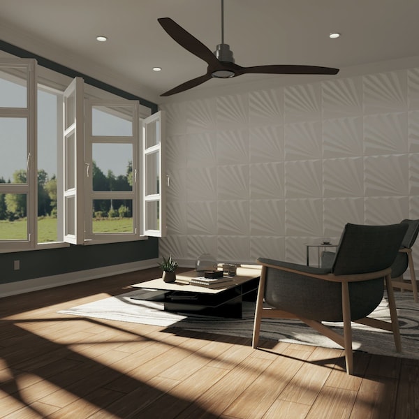 Ekena Millwork Aire EnduraWall Decorative 3D Wall Panel, White, 19 5/8"W x 19 5/8"H - WP20X20AAWH
