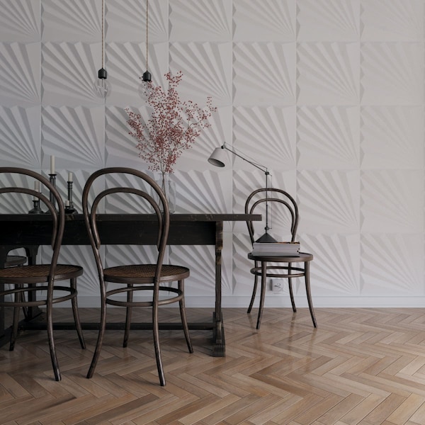 Ekena Millwork Aire EnduraWall Decorative 3D Wall Panel, White, 19 5/8"W x 19 5/8"H - WP20X20AAWH