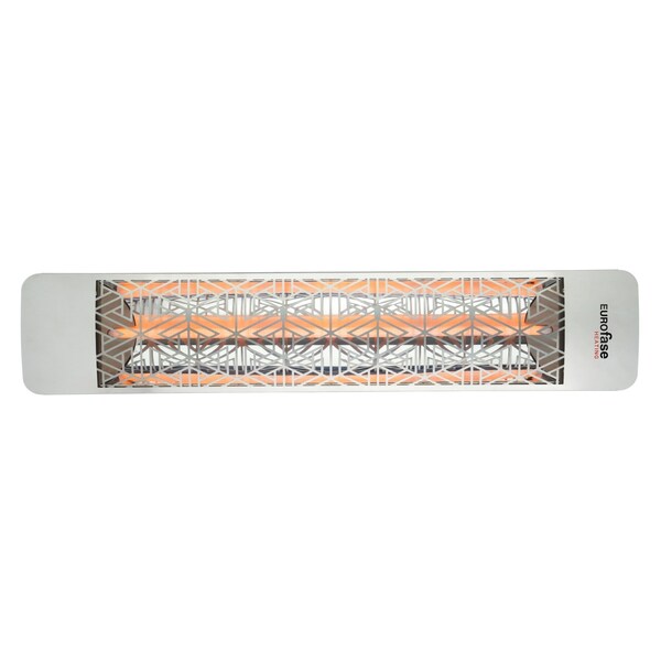 Eurofase 304 SS 39in Single Element 2000W 240V Heater, Stainless Steel, Mason Decor Plate - EF20240S3