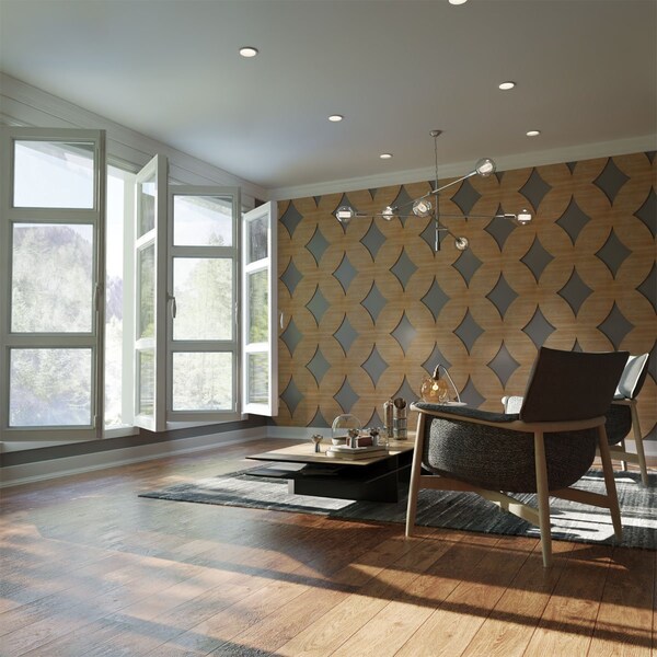 Ekena Millwork Large Gresham Decorative Fretwork Wood Wall Panels, Wood (Paint Grade), 23 3/8"W x 23 3/8"H x 3/8"T - WALW24X24X0375GSHMF