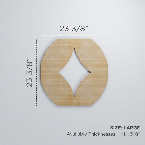 Ekena Millwork Large Gresham Decorative Fretwork Wood Wall Panels, Wood (Paint Grade), 23 3/8"W x 23 3/8"H x 3/8"T - WALW24X24X0375GSHMF