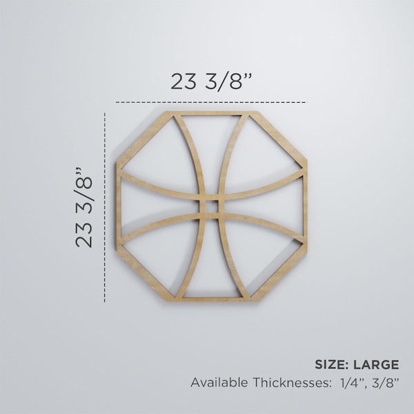Ekena Millwork Large Haswell Decorative Fretwork Wood Wall Panels, Red Oak, 23 3/8"W x 23 3/8"H x 3/8"T - WALW24X24X0375HWLRO