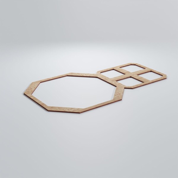 Ekena Millwork Large Johnston Decorative Fretwork Wood Wall Panels, Red Oak, 39 1/4"W x 23 7/8"H x 3/8"T - WALW24X24X0375JHNRO