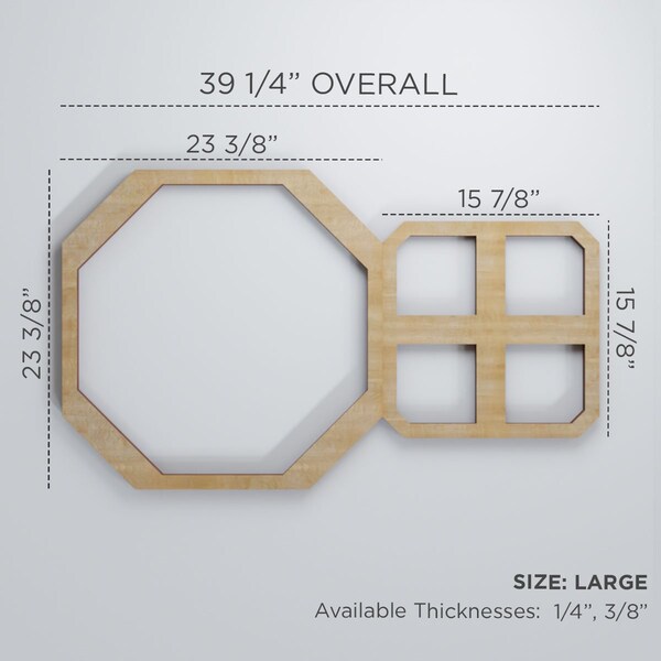 Ekena Millwork Large Johnston Decorative Fretwork Wood Wall Panels, Red Oak, 39 1/4"W x 23 7/8"H x 3/8"T - WALW24X24X0375JHNRO