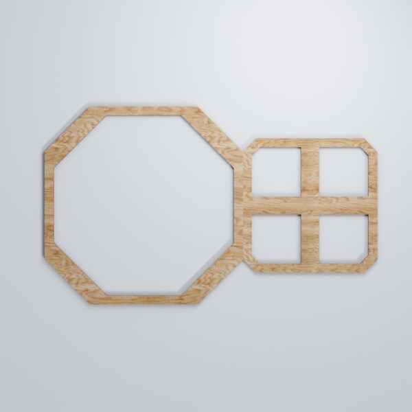 Ekena Millwork Large Johnston Decorative Fretwork Wood Wall Panels, Red Oak, 39 1/4"W x 23 7/8"H x 3/8"T - WALW24X24X0375JHNRO