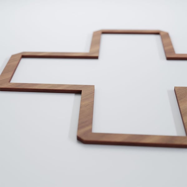 Ekena Millwork Large Fowler Decorative Fretwork Wood Wall Panels, Walnut, 23 3/8"W x 23 3/8"H x 3/8"T - WALW24X24X0375FLRWA