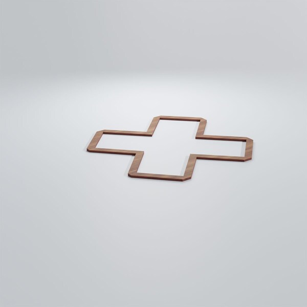 Ekena Millwork Large Fowler Decorative Fretwork Wood Wall Panels, Walnut, 23 3/8"W x 23 3/8"H x 3/8"T - WALW24X24X0375FLRWA