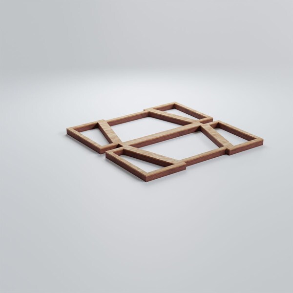 Ekena Millwork Extra Small Greeley Decorative Fretwork Wood Wall Panels, Red Oak, 7 3/8"W x 7 3/8"H x 3/8"T - WALW08X08X0375GLYRO