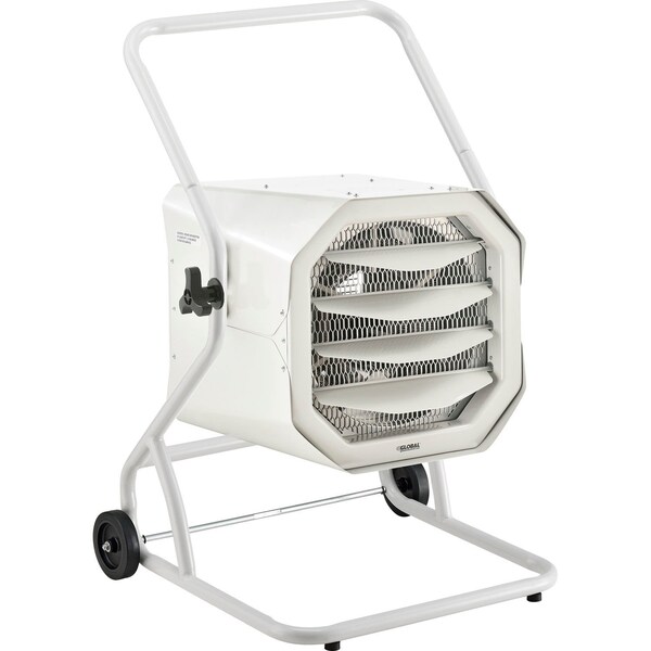 Global Industrial Portable Horizontal Heater with Built-In Thermostat, 240V, 3 Phase, 10000W - 246739