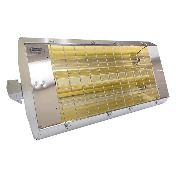 Fostoria Infrared Quartz Electric Heater, 1 Phase, Stainless Steel, 208V AC - F-90-342-THSS