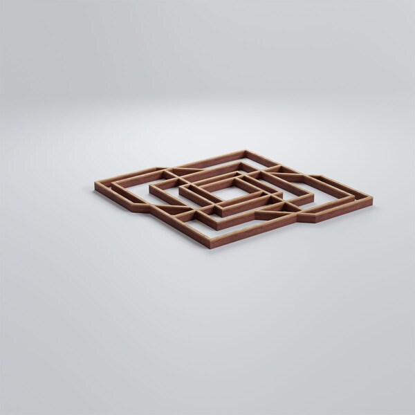 Ekena Millwork Extra Small Norwood Decorative Fretwork Wood Wall Panels, Red Oak, 7 3/8"W x 7 3/8"H x 3/8"T - WALW08X08X0375NWDRO