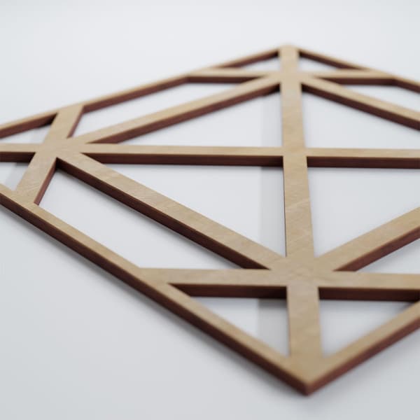 Ekena Millwork Medium Buxton Decorative Fretwork Wood Wall Panels, Birch, 15 3/8"W x 15 3/8"H x 3/8"T - WALW16X16X0375BUXBI