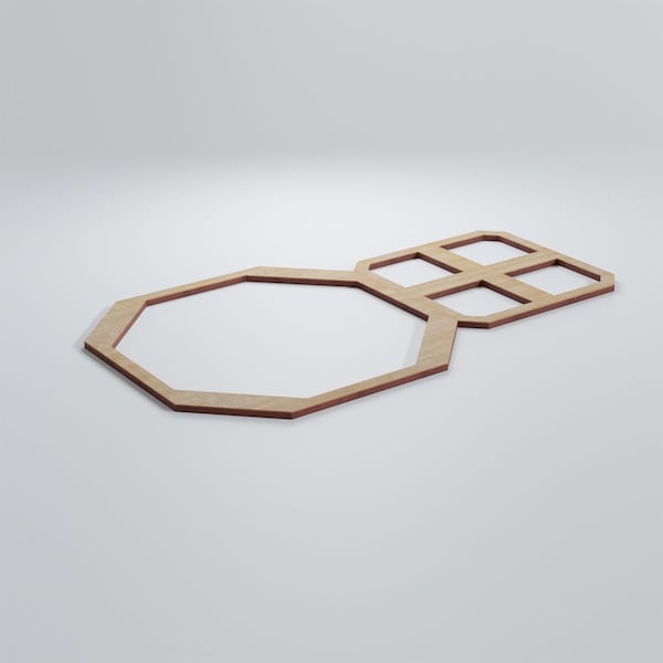 Ekena Millwork Medium Johnston Decorative Fretwork Wood Wall Panels, Birch, 25 3/4"W x 15 3/8"H x 3/8"T - WALW16X16X0375JHNBI