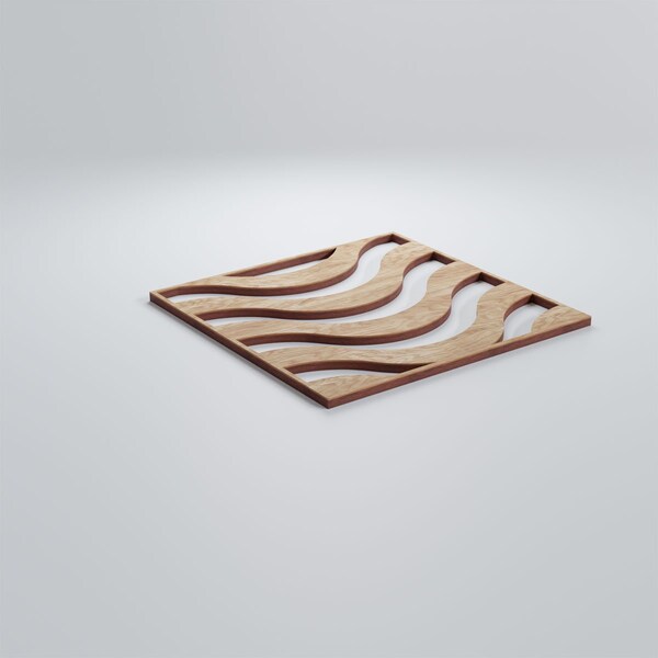 Ekena Millwork Small Parker Decorative Fretwork Wood Wall Panels, Red Oak, 11 3/8"W x 11 3/8"H x 3/8"T - WALW12X12X0375PKRRO