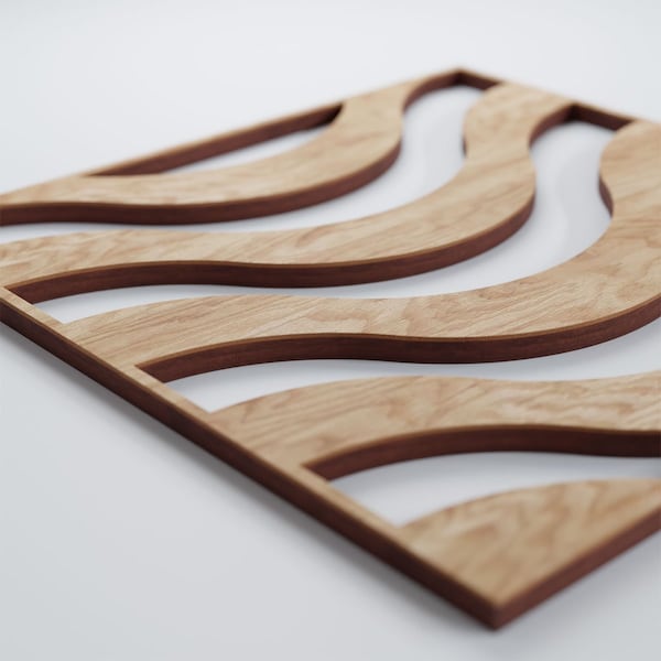 Ekena Millwork Small Parker Decorative Fretwork Wood Wall Panels, Red Oak, 11 3/8"W x 11 3/8"H x 3/8"T - WALW12X12X0375PKRRO
