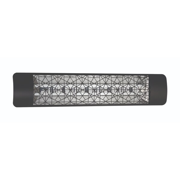 Eurofase SS 39in Dual Element 5000W 480V Heater, Black, Astra Decor Plate - EF50480B4