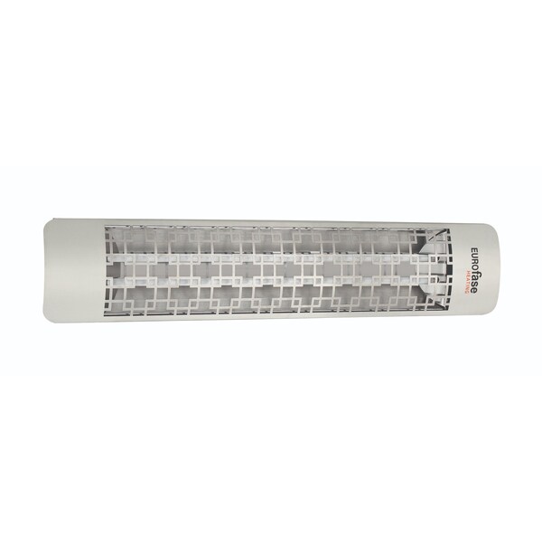 Eurofase SS 39in Dual Element 5000W 208V Heater, Stainless Steel, Brix Decor Plate - EF50208S5