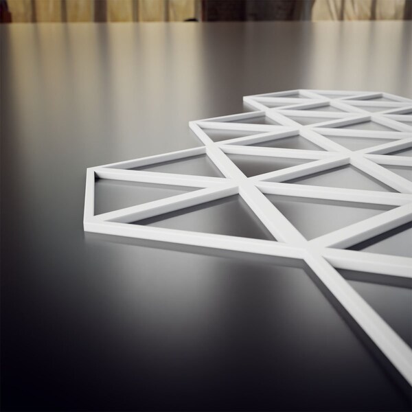 Ekena Millwork Medium Pendleton Decorative Fretwork Wall Panels in Architectural PVC, 15 3/8"W x 17 3/4"H x 3/8"T - WALP16X16PEN