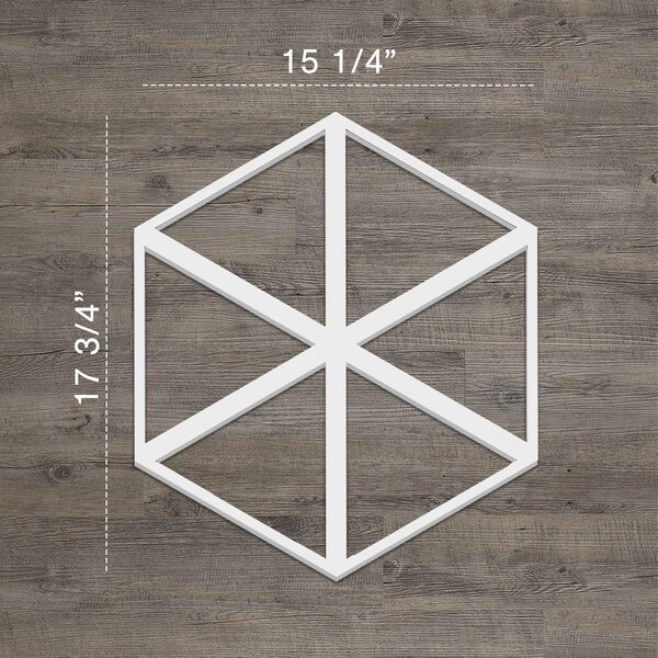 Ekena Millwork Medium Pendleton Decorative Fretwork Wall Panels in Architectural PVC, 15 3/8"W x 17 3/4"H x 3/8"T - WALP16X16PEN