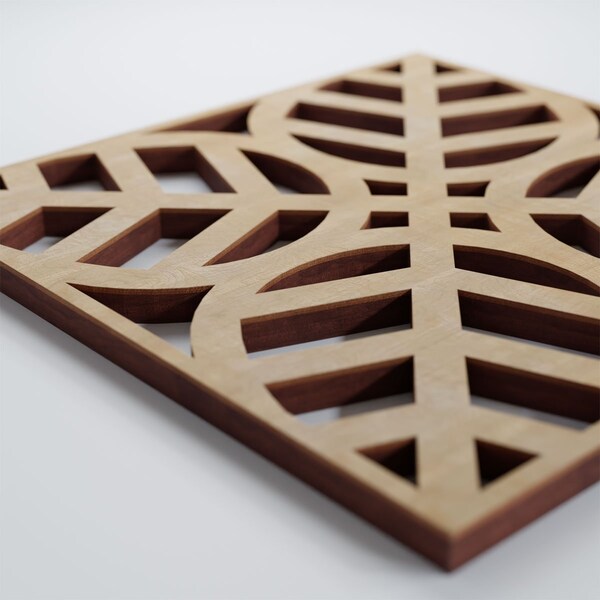 Ekena Millwork Extra Small Garland Decorative Fretwork Wood Wall Panels, Birch, 7 3/8"W x 7 3/8"H x 3/8"T - WALW08X08X0375GRDBI