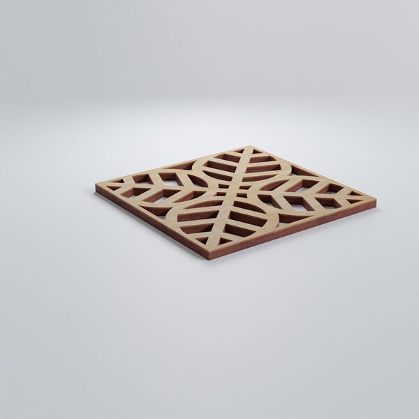 Ekena Millwork Extra Small Garland Decorative Fretwork Wood Wall Panels, Birch, 7 3/8"W x 7 3/8"H x 3/8"T - WALW08X08X0375GRDBI