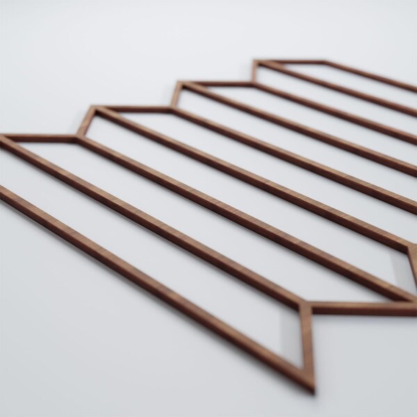Ekena Millwork Large Conroe Decorative Fretwork Wood Wall Panels, Walnut, 23 3/8"W x 23 3/8"H x 3/8"T - WALW24X24X0375CREWA