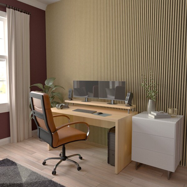 Ekena Millwork AcoustixPro Noise Cancelling Traditional Small Slat Wall Panel - SWA0625X0500TRAW