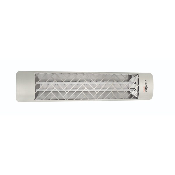 Eurofase SS 39in Dual Element 5000W 480V Heater, Stainless Steel, Chevron Decor Plate - EF50480S1