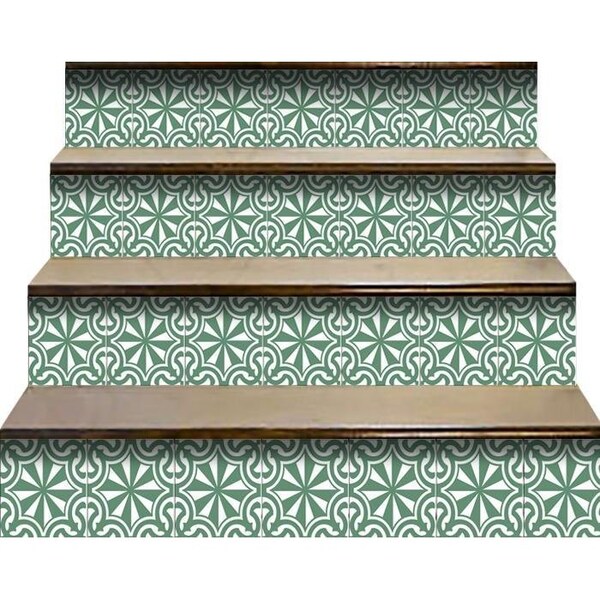Homeroots 5 x 5 in. Glenda Sage Gray Removable Peel & Stick Tiles - 400401
