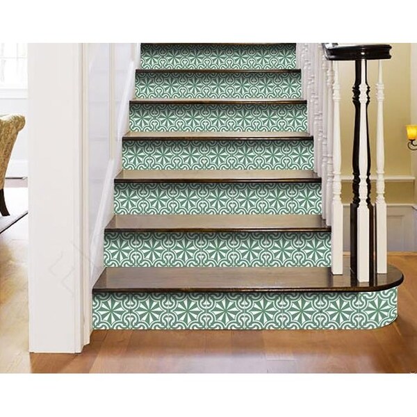 Homeroots 5 x 5 in. Glenda Sage Gray Removable Peel & Stick Tiles - 400401