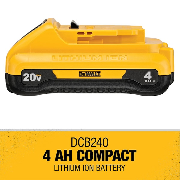 Dewalt Cordless Impact Wrench, 400 ft-lb, 3/8 in, Includes Battery (4 Ah) - DCF913B/DCB240