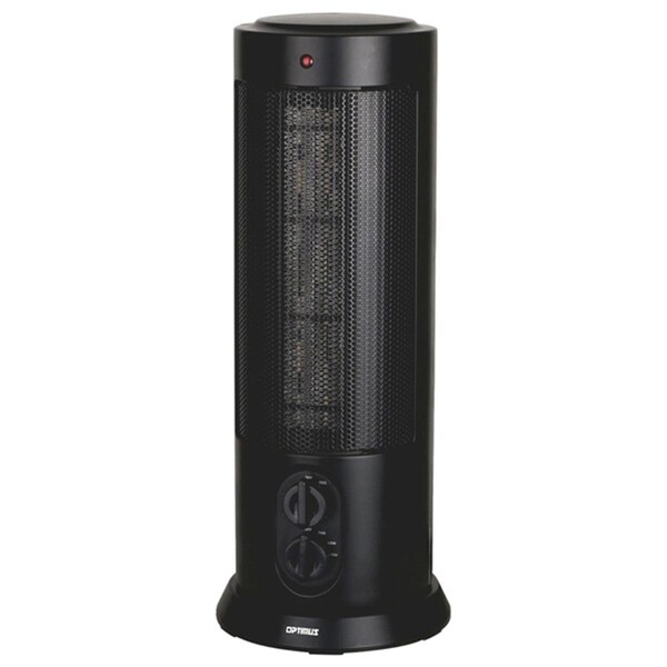 Optimus 18 in. Oscillating Ceramic Tower Heater with Thermostat - H-7234
