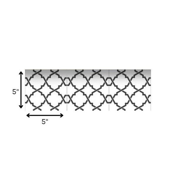 Homeroots 5 x 5 in. Black & White Prism Peel & Stick Removable Tiles - 399911