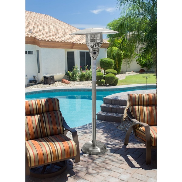 Hiland Outdoor Natural Gas Patio Heater in Stainless Steel - NG-SS