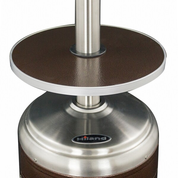 Hiland Outdoor Two-Toned Patio Heater in Stainless Steel and Hammered Bronze - HLDS01-SSHGT