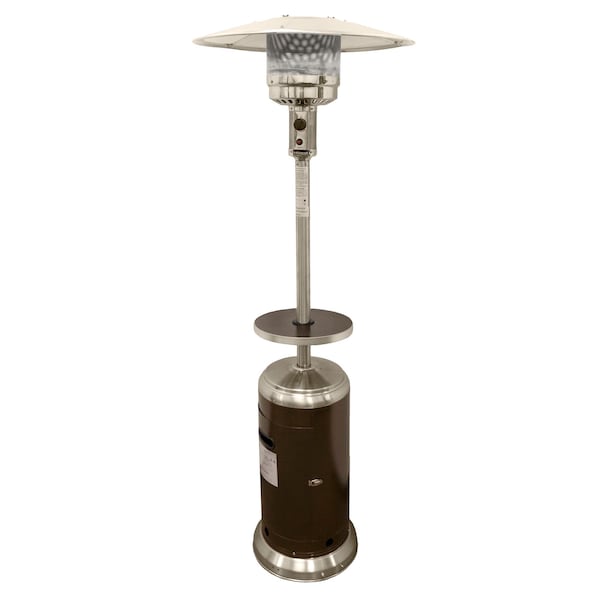 Hiland Outdoor Two-Toned Patio Heater in Stainless Steel and Hammered Bronze - HLDS01-SSHGT