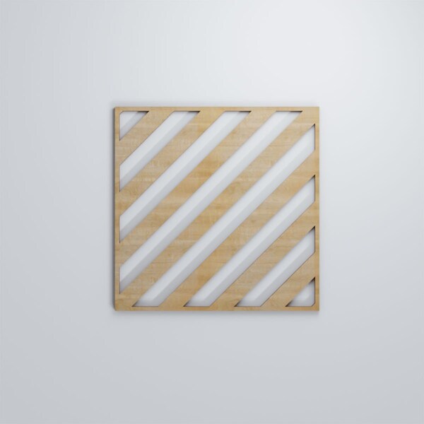 Ekena Millwork Medium Rothwell Decorative Fretwork Wood Wall Panels, Hickory, 15 3/8"W x 15 3/8"H x 3/8"T - WALW16X16X0375RTWHI