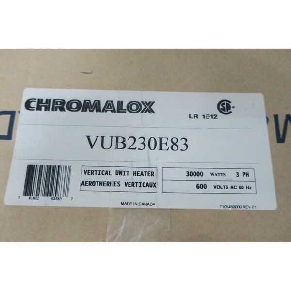Chromalox 3PH 30000W 600V-AC ELECTRIC HEATER - VUB230E83