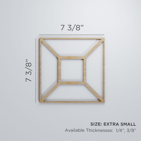 Ekena Millwork Extra Small Marion Decorative Fretwork Wood Wall Panels, Birch, 7 3/8"W x 7 3/8"H x 3/8"T - WALW08X08X0375MARBI