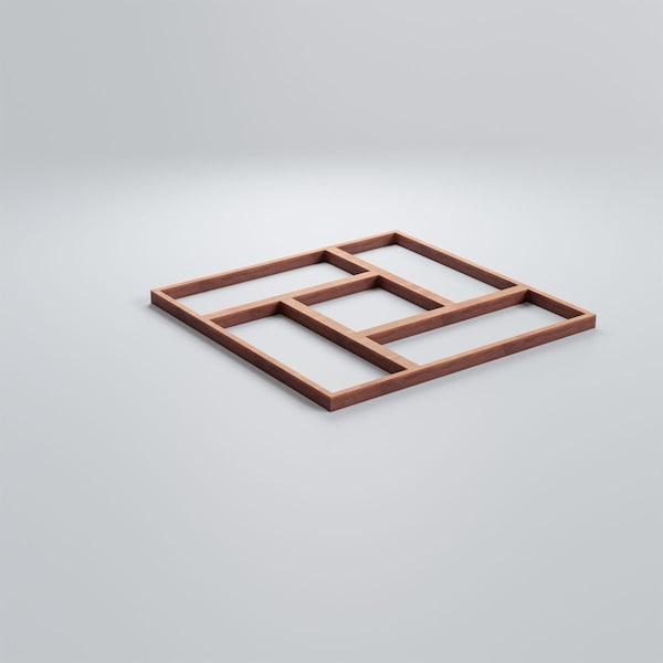 Ekena Millwork Extra Small Sheffield Decorative Fretwork Wood Wall Panels, Cherry, 7 3/8"W x 7 3/8"H x 3/8"T - WALW08X08X0375SHFCH