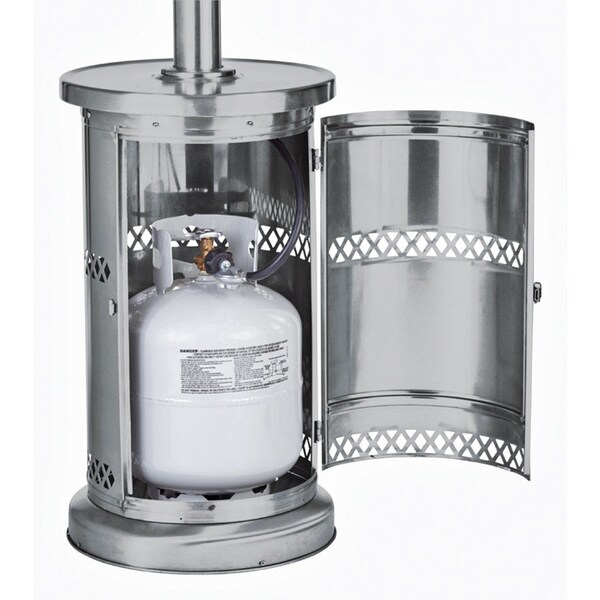 Living Accents Living Accents 48000 BTU Propane Stainless Steel Freestanding Patio Heater 250 sq ft - SRPH33A-SS